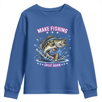 Funny Make Fishing Great Again Youth Sweatshirt Fisherman Gift - Wonder Print Shop