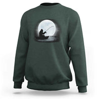 Funny Fisherman Gift Sweatshirt Bigfoot Fishing - Wonder Print Shop