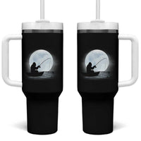 Funny Fisherman Gift Tumbler With Handle Bigfoot Fishing