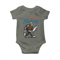Id Rather Be Fishing Baby Onesie Funny Bigfoot Fishing - Wonder Print Shop