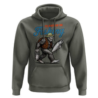 Id Rather Be Fishing Hoodie Funny Bigfoot Fishing - Wonder Print Shop