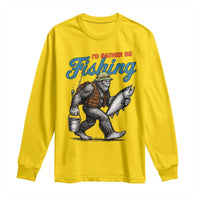Id Rather Be Fishing Long Sleeve Shirt Funny Bigfoot Fishing - Wonder Print Shop