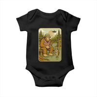 Funny Bigfoot Alien Baby Onesie Fishing Lover Gift - Wonder Print Shop
