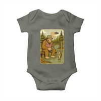 Funny Bigfoot Alien Baby Onesie Fishing Lover Gift - Wonder Print Shop