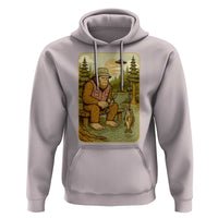 Funny Bigfoot Alien Hoodie Fishing Lover Gift - Wonder Print Shop