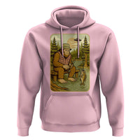 Funny Bigfoot Alien Hoodie Fishing Lover Gift - Wonder Print Shop