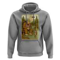 Funny Bigfoot Alien Hoodie Fishing Lover Gift - Wonder Print Shop