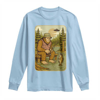 Funny Bigfoot Alien Long Sleeve Shirt Fishing Lover Gift - Wonder Print Shop
