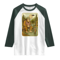 Funny Bigfoot Alien Raglan Shirt Fishing Lover Gift - Wonder Print Shop