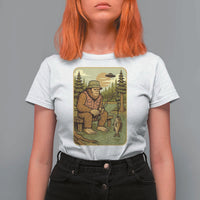 Funny Bigfoot Alien T Shirt For Women Fishing Lover Gift - Wonder Print Shop