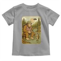 Funny Bigfoot Alien Toddler T Shirt Fishing Lover Gift - Wonder Print Shop