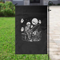 Halloween Skeleton Fishing Garden Flag Funny Fisherman Gift - Wonder Print Shop