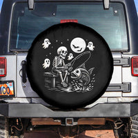 Halloween Skeleton Fishing Spare Tire Cover Funny Fisherman Gift - Wonder Print Shop