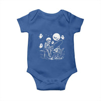 Halloween Skeleton Fishing Baby Onesie Funny Fisherman Gift - Wonder Print Shop
