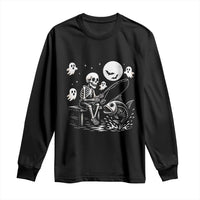 Halloween Skeleton Fishing Long Sleeve Shirt Funny Fisherman Gift - Wonder Print Shop