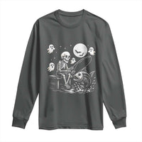 Halloween Skeleton Fishing Long Sleeve Shirt Funny Fisherman Gift - Wonder Print Shop