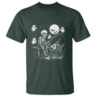 Halloween Skeleton Fishing T Shirt Funny Fisherman Gift - Wonder Print Shop