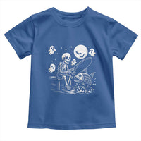 Halloween Skeleton Fishing Toddler T Shirt Funny Fisherman Gift - Wonder Print Shop