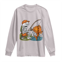 Halloween Fishing Lover Long Sleeve Shirt Skeleton Humor Gift - Wonder Print Shop