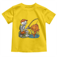 Halloween Fishing Lover Toddler T Shirt Skeleton Humor Gift - Wonder Print Shop