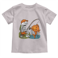 Halloween Fishing Lover Toddler T Shirt Skeleton Humor Gift - Wonder Print Shop