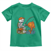 Halloween Fishing Lover Toddler T Shirt Skeleton Humor Gift - Wonder Print Shop