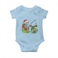 Christmas Skeleton Fishing Baby Onesie Funny Holiday Gift - Wonder Print Shop