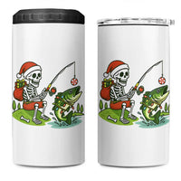 Christmas Skeleton Fishing 4 in 1 Can Cooler Tumbler Funny Holiday Gift