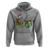 Christmas Skeleton Fishing Hoodie Funny Holiday Gift - Wonder Print Shop