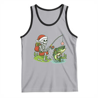 Christmas Skeleton Fishing Tank Top Funny Holiday Gift - Wonder Print Shop