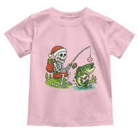 Christmas Skeleton Fishing Toddler T Shirt Funny Holiday Gift - Wonder Print Shop