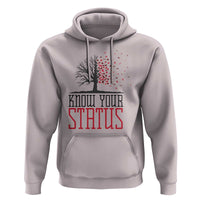 HIV Awareness Month Hoodie Know Your Status Prevention Support Gift - Wonder Print Shop