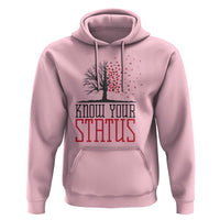 HIV Awareness Month Hoodie Know Your Status Prevention Support Gift - Wonder Print Shop