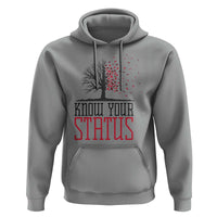 HIV Awareness Month Hoodie Know Your Status Prevention Support Gift - Wonder Print Shop