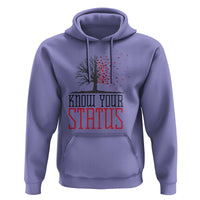 HIV Awareness Month Hoodie Know Your Status Prevention Support Gift - Wonder Print Shop