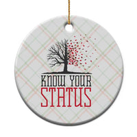 HIV Awareness Month Ceramic Ornament Know Your Status Prevention Support Gift - Wonder Print Shop