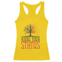 HIV Awareness Month Racerback Tank Top Know Your Status Prevention Support Gift - Wonder Print Shop