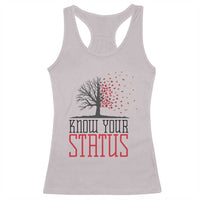 HIV Awareness Month Racerback Tank Top Know Your Status Prevention Support Gift - Wonder Print Shop