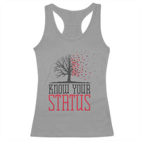 HIV Awareness Month Racerback Tank Top Know Your Status Prevention Support Gift - Wonder Print Shop