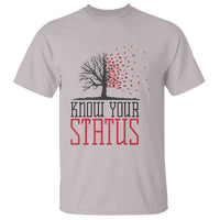 HIV Awareness Month T Shirt Know Your Status Prevention Support Gift - Wonder Print Shop