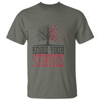 HIV Awareness Month T Shirt Know Your Status Prevention Support Gift - Wonder Print Shop