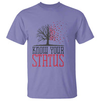 HIV Awareness Month T Shirt Know Your Status Prevention Support Gift - Wonder Print Shop