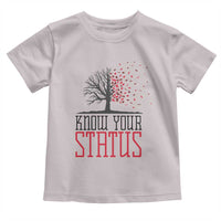 HIV Awareness Month Toddler T Shirt Know Your Status Prevention Support Gift - Wonder Print Shop