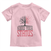 HIV Awareness Month Toddler T Shirt Know Your Status Prevention Support Gift - Wonder Print Shop