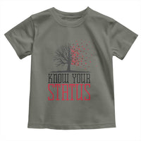 HIV Awareness Month Toddler T Shirt Know Your Status Prevention Support Gift - Wonder Print Shop
