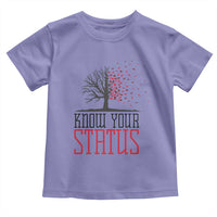 HIV Awareness Month Toddler T Shirt Know Your Status Prevention Support Gift - Wonder Print Shop