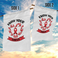 Know Your Status Red Ribbon HIV AIDS Awareness Support Month Gift Garden Flag - Wonder Print Shop