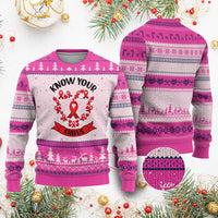 Know Your Status Red Ribbon HIV AIDS Awareness Support Month Gift Ugly Christmas Sweater - Wonder Print Shop