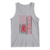 Fight For A Cure HIV AIDS Awareness Tank Top Patriotic Red Ribbon Gift - Wonder Print Shop