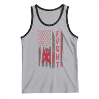 Fight For A Cure HIV AIDS Awareness Tank Top Patriotic Red Ribbon Gift - Wonder Print Shop